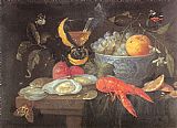 Unknown Artist Still Life with Fruit and Shellfish painting